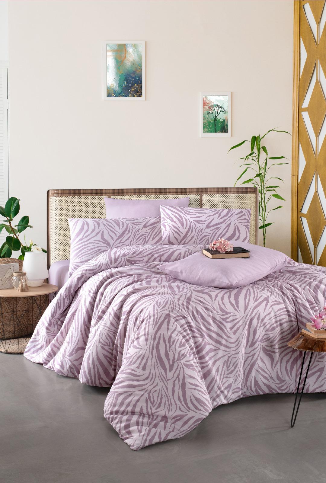 Ranforce Zebra Lila Nevresim Takımı