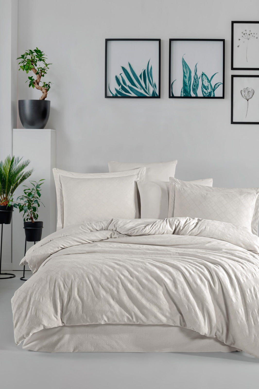 Premium Bedding Krem Baklava Nevresim Takımı