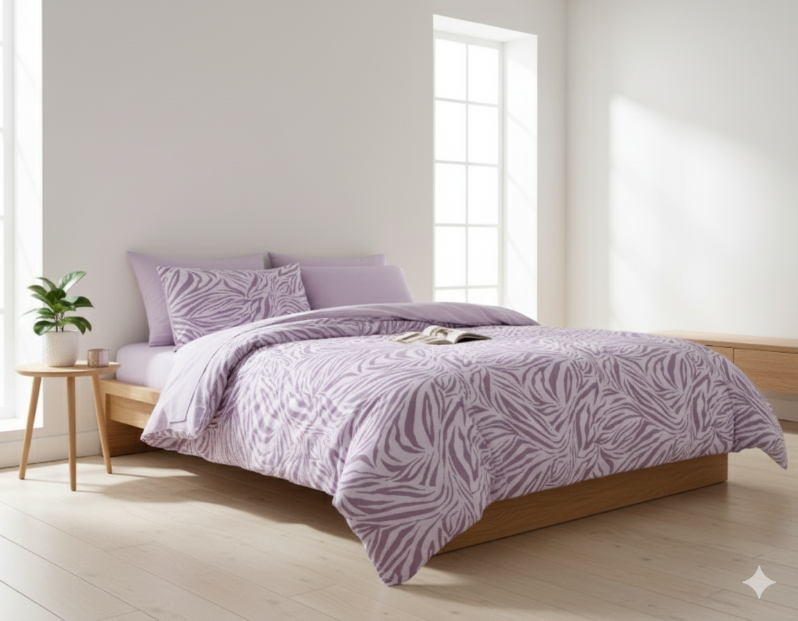Ranforce Zebra Lila Nevresim Takımı