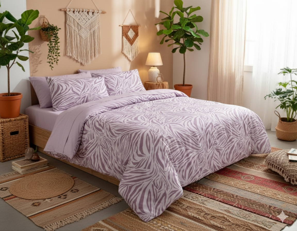 Ranforce Zebra Lila Nevresim Takımı