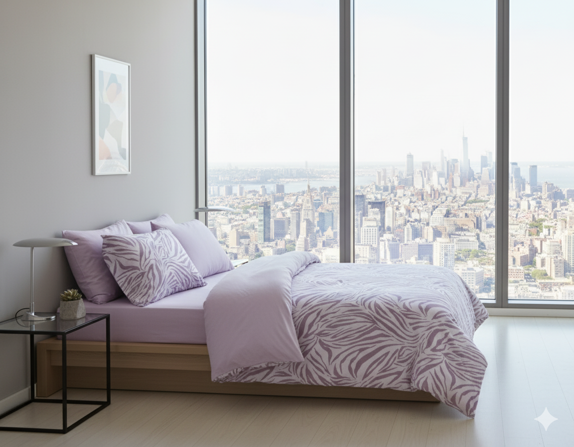 Ranforce Zebra Lila Nevresim Takımı