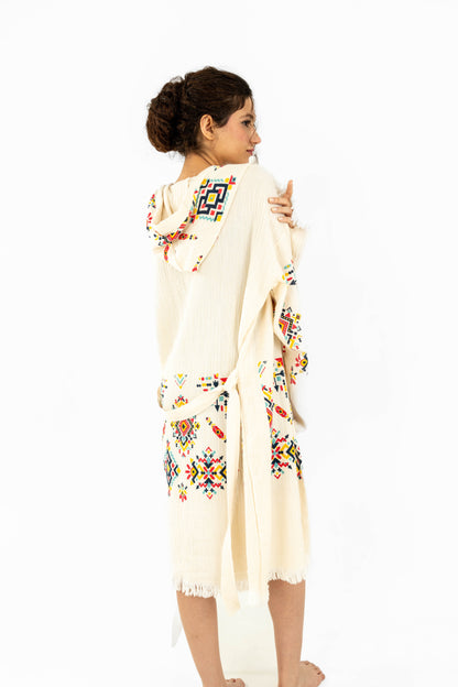 Anitta Robe – Handcrafted Anatolian Elegance with Geometric Patterns