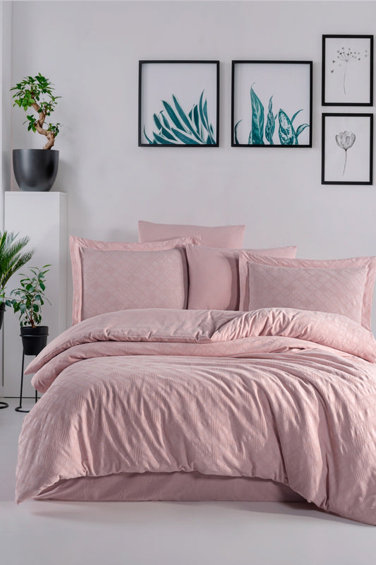 Premium Bedding Pudra Baklava Nevresim Takımı
